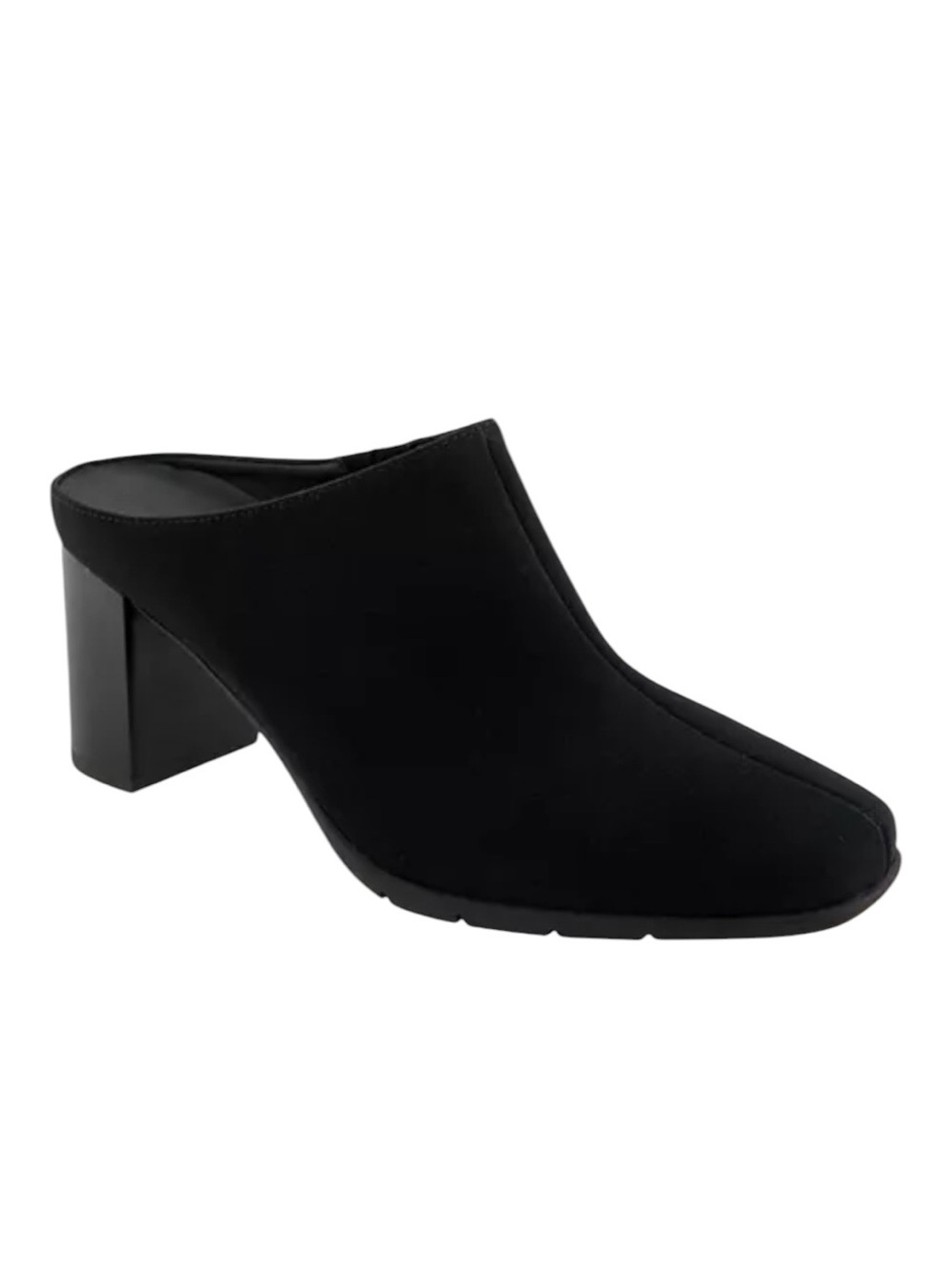 New in Box AEROSOLES Maddy Black Heel Mules Classic Slip-On Y2K Retro Comfort‎